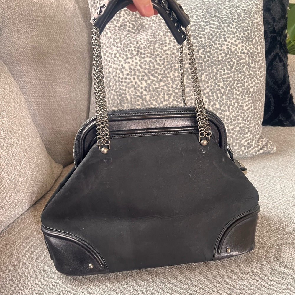 Christian Dior Limited Edition Jeanne Frame Charcoal Black Handle Shoulder Bag - Picture 5 of 10